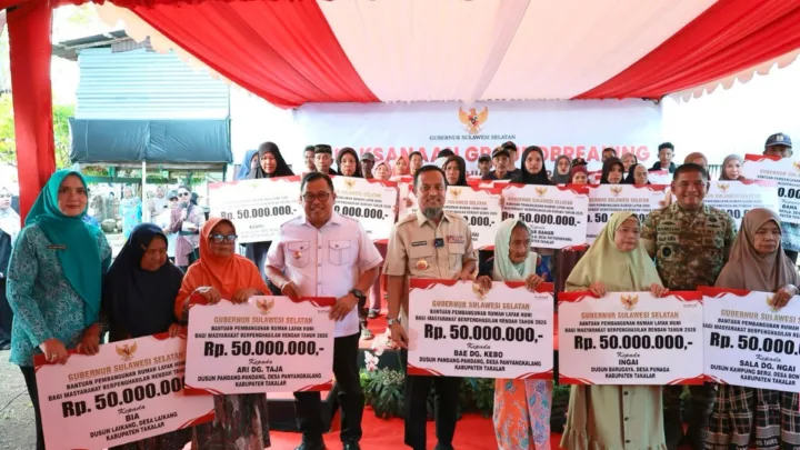 Gubernur Sulsel Groundbreaking 40 Rumah Layak Huni di Takalar, Ini Kata Bupati Daeng Manye