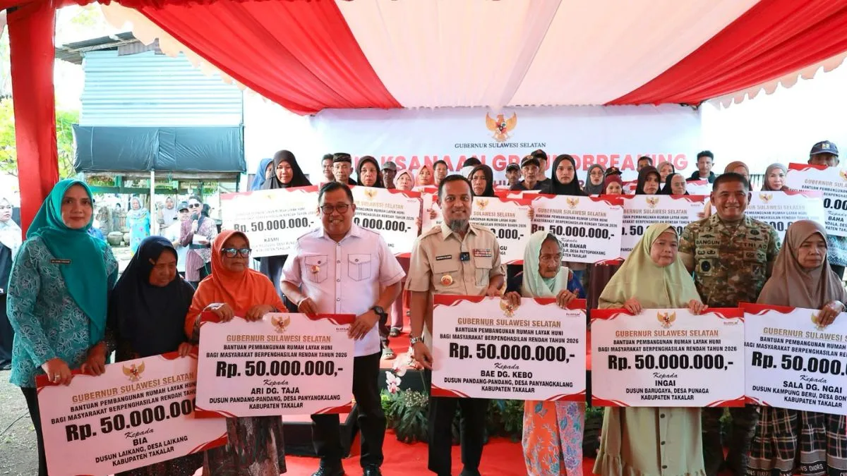 Gubernur Sulsel Groundbreaking 40 Rumah Layak Huni di Takalar, Ini Kata Bupati Daeng Manye
