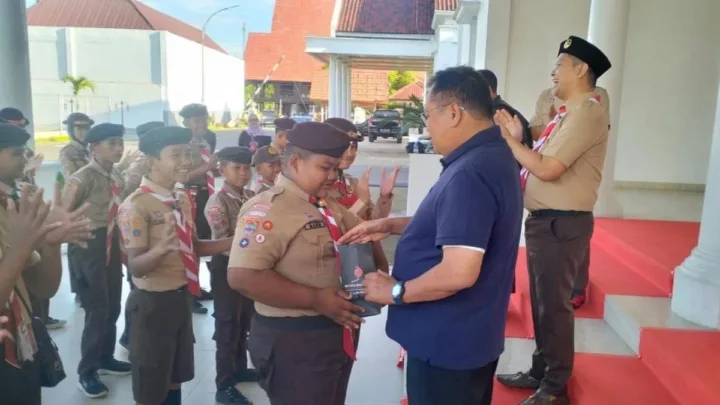 Jelang Jamnas 2026, Kontingen Pramuka Takalar Temui Bupati Daeng Manye