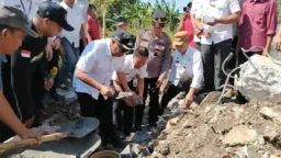 Bupati Takalar Letakkan Batu Pertama Proyek Irigasi di Bontokadatto