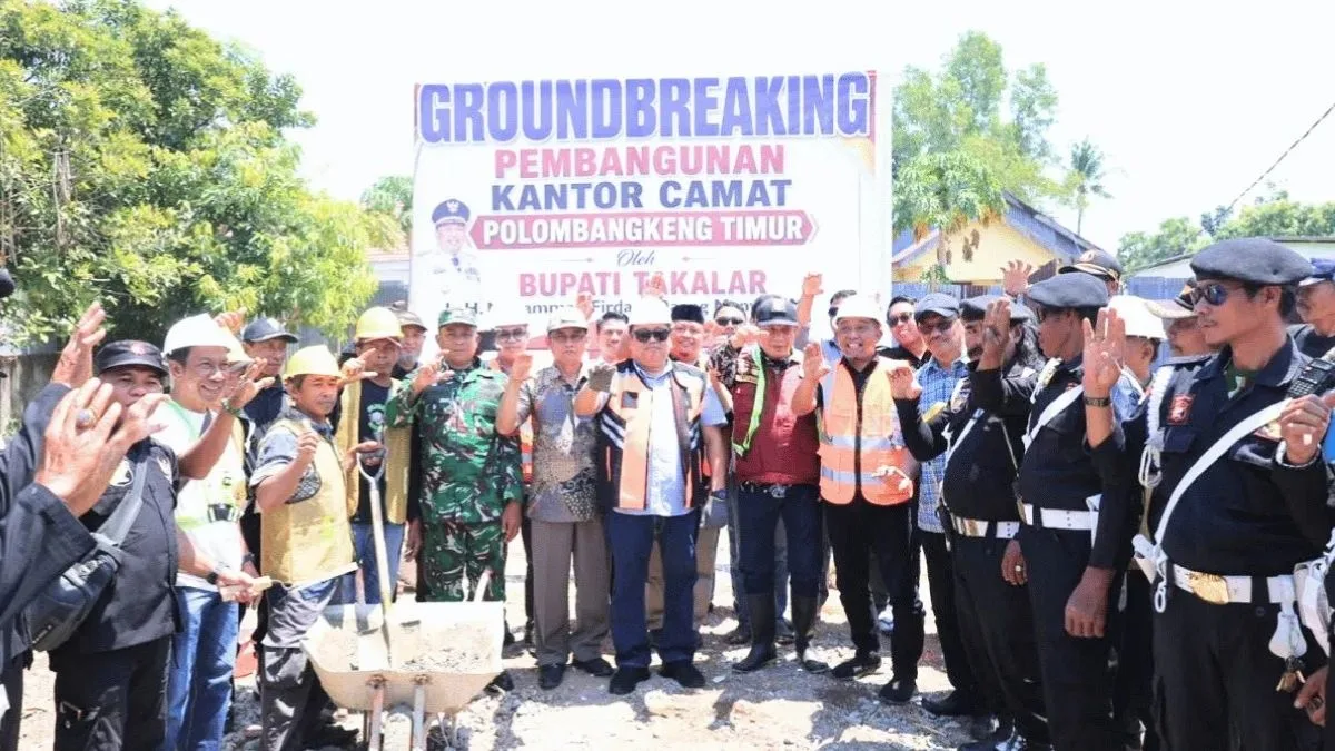 Dekatkan Layanan Publik, Bupati Takalar Letakkan Batu Pertama Pembangunan Kantor Camat Poltim