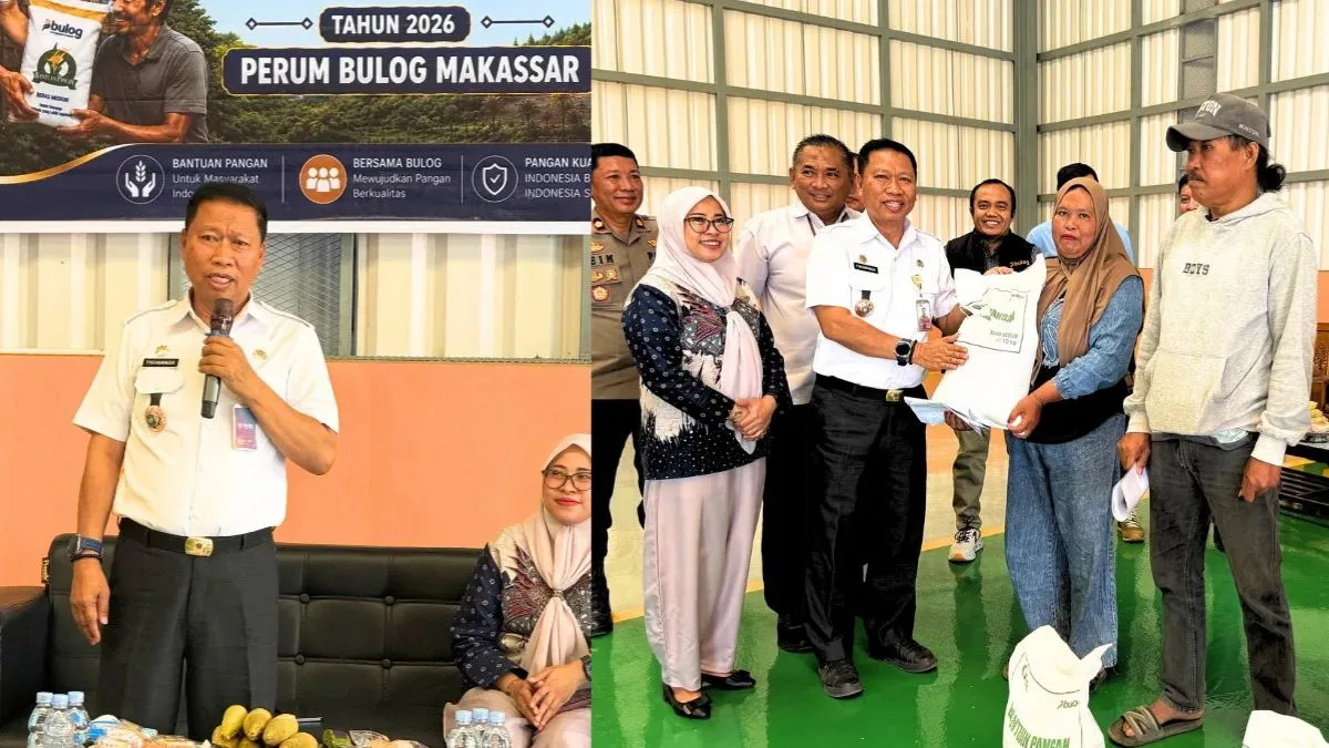 Pemkab Takalar Launching Bantuan Pangan Beras Bulog 2026