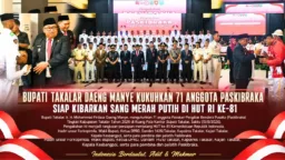 Siap Kibarkan Merah Putih, 71 Paskibraka Takalar Resmi Dikukuhkan