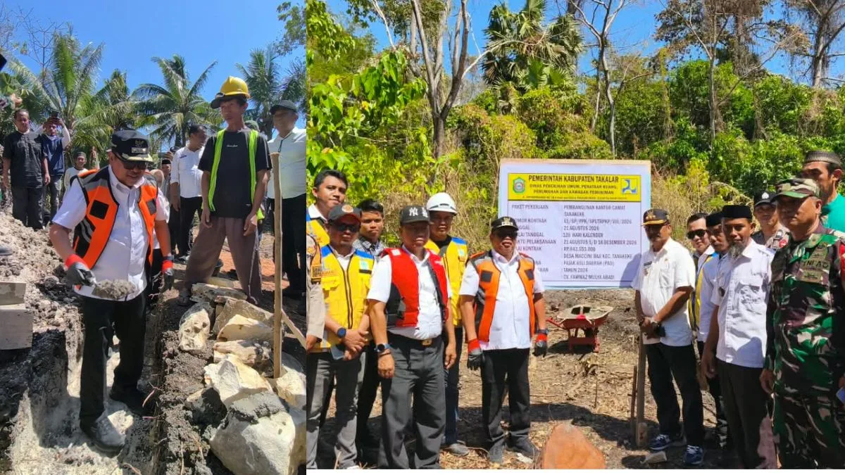 Dekatkan Layanan Publik, Bupati Daeng Manye Peletakan Batu Pertama Kantor Camat Tanakeke